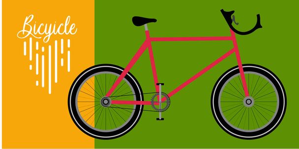 Изолированный велосипедный плакат
 - Вектор,изображение