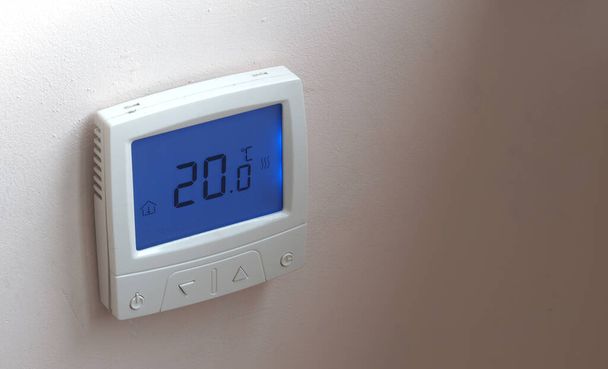 digital temperature indicator of electric floor heating - Photo, Image