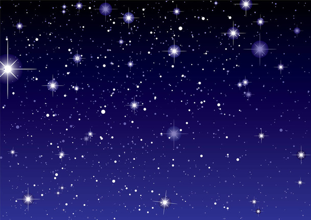 Dark night sky with sparkling stars and planets - Foto, Bild