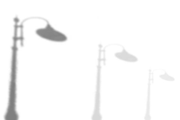 La sombra de las lámparas en una calle de la ciudad. Imagen borrosa en blanco y negro para superponer en una foto o maqueta
 - Foto, Imagen