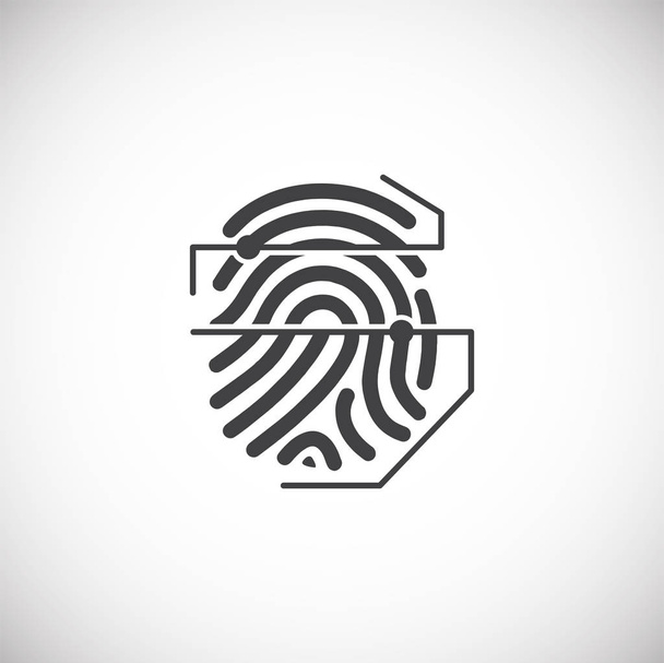 Fingerabdruck-Sicherheitssymbol im Hintergrund für Grafik- und Webdesign. kreatives Illustrationskonzept Symbol für Web oder mobile App. - Vektor, Bild