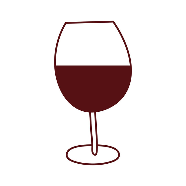 coupe de vin boisson icône isolée - Vecteur, image