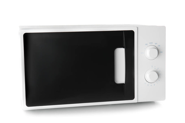 Moderno horno de microondas sobre fondo blanco
 - Foto, Imagen