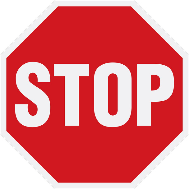 Señal de stop
 - Vector, imagen