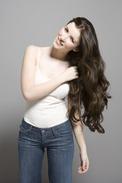 Woman with long hair - Foto, afbeelding