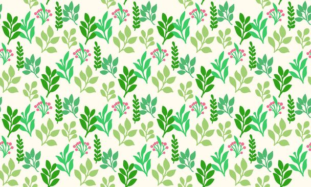 Vintage banner for spring, with beautiful leaf and flower pattern background drawing. - Vektor, kép