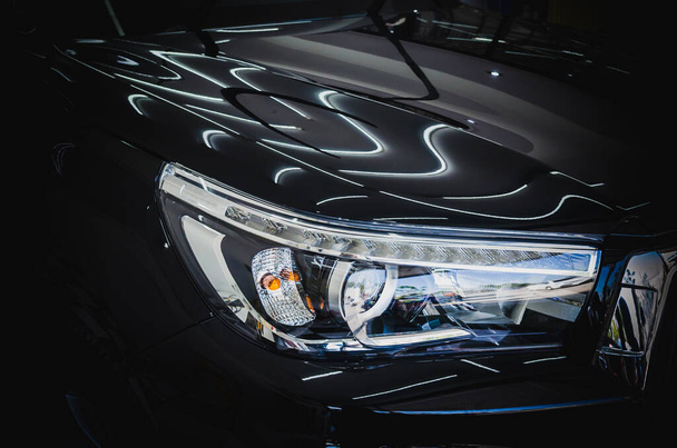 Clean black car headlights - Photo, Image