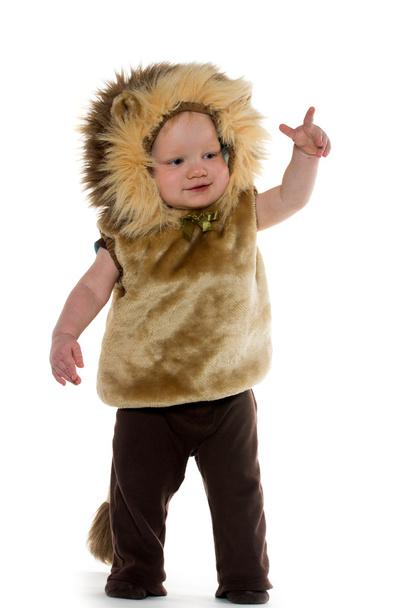 Boy in lion costume - Фото, зображення