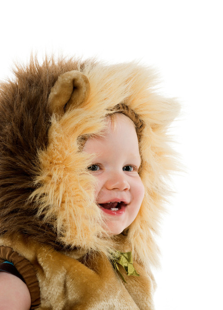 Boy in lion costume - Fotoğraf, Görsel