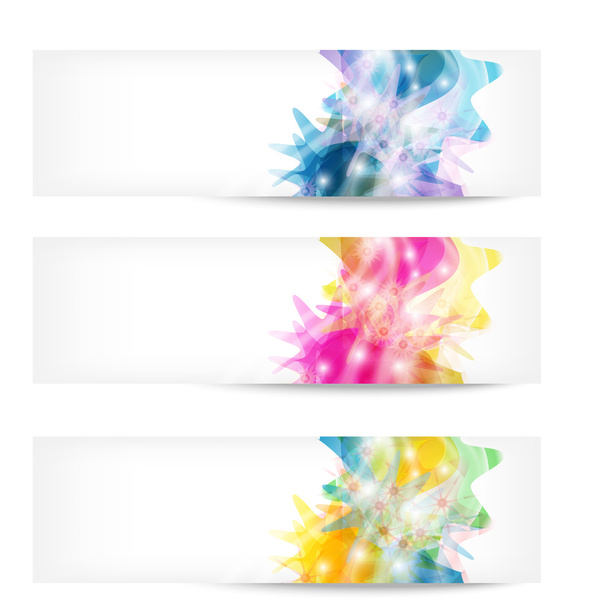 conjunto de tres banner abstracto
 - Vector, Imagen