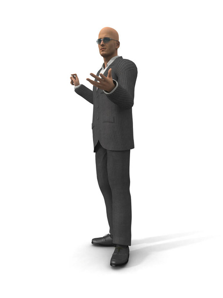 3D rendered Businessman. NOT a Photography.  - Фото, зображення