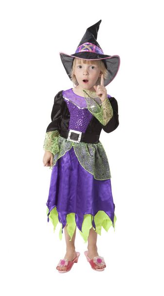 Little girl dressed like a pretty witch - Fotó, kép