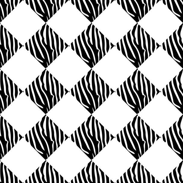 Seamless background with Zebra stripes. African animals. Vector illustration for web design or print. - Vector, Imagen
