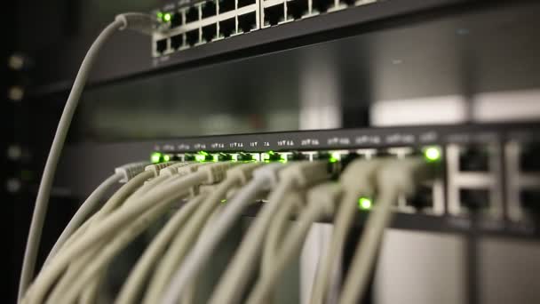 Sala server di rete con server, computer ad alte prestazioni che eseguono processi, concetto IT
 - Filmati, video