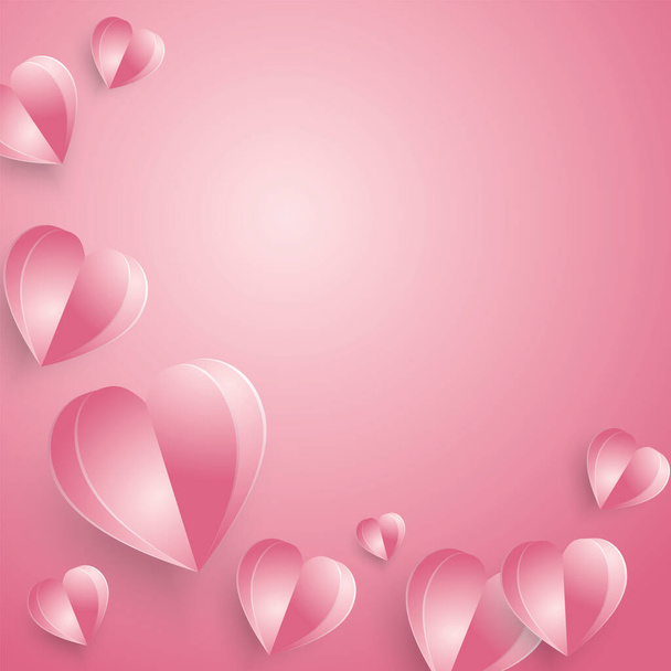 Dia dos Namorados fundo abstrato com corações de papel cortados. Ilustração vetorial Eps 10
. - Vetor, Imagem