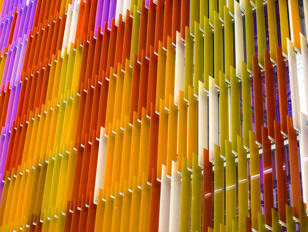 acryl plastic folie interieur vijf niveau een paar wit en kleur  - Foto, afbeelding