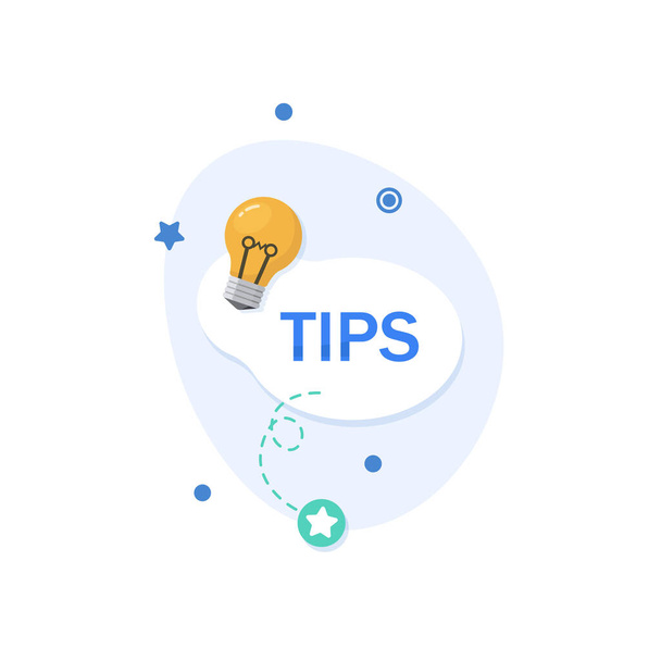 Icono de consejos, trucos útiles con información útil para el sitio web o entrada de blog
 - Vector, Imagen