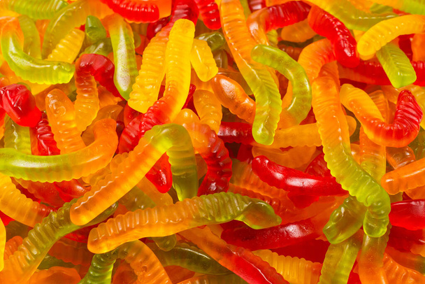 Juicy colorful jelly sweets. Gummy candies.  - Zdjęcie, obraz