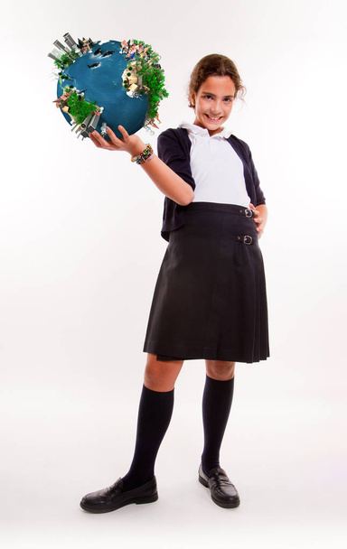 school girl pupil, education concept - Фото, зображення