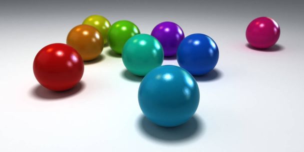 Colorful balls on a white background - Foto, afbeelding