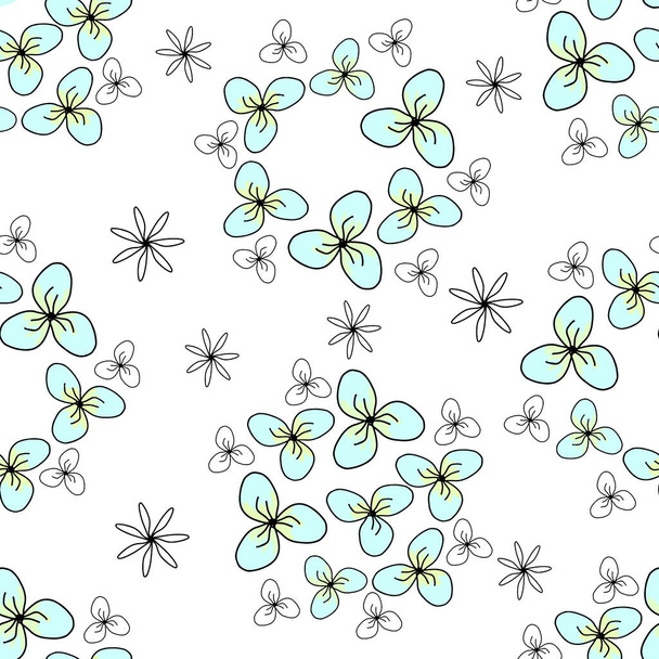 Flower spring  hand drawn hydrangea seamless pattern  - Vector, Image