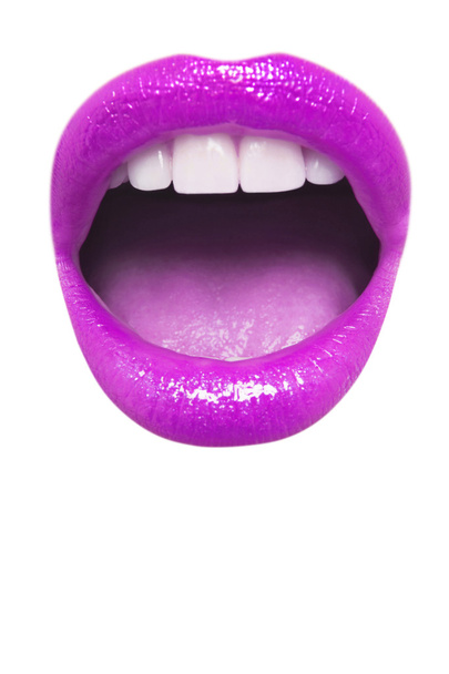 Pink lipstick with mouth - Φωτογραφία, εικόνα