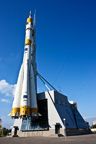 ロシアの宇宙輸送ロケット。博物館の一部です。サマラ。ラス - 写真・画像