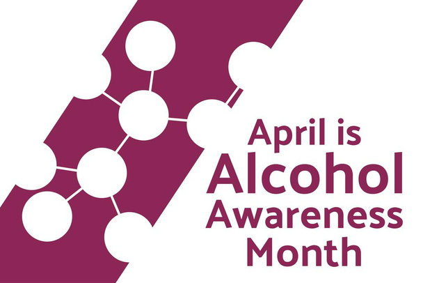 April is Alcohol Awareness Month concept. Template for background, banner, card, poster with text inscription. Vector EPS10 illustration. - Vector, Image