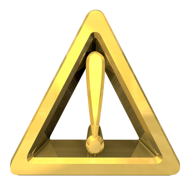 Segnale di pericolo con il simbolo del punto esclamativo su un
 - Foto, immagini