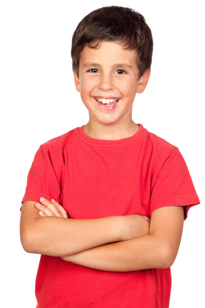 Beautiful boy isolated on a over white background - Foto, Bild