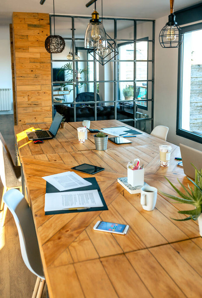 Interior of industrial style coworking office - Photo, Image