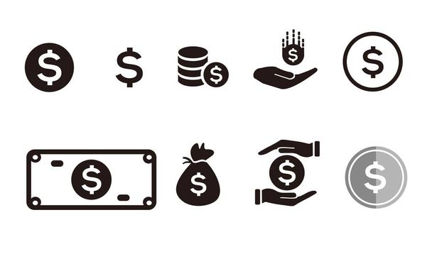 Dolar İşareti, Dolar İşareti Simgesi, grafik ve web tasarımı için vektör illüstrasyonu. - Vektör, Görsel