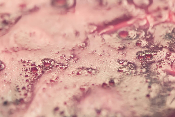 macro shot of soft pink soap foam texture, abstract background - Fotó, kép