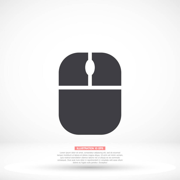 Mouse vector icon , lorem ipsum Flat design - Vector, Image
