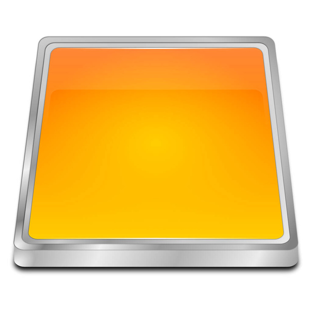 orange blank Button - 3D illustration - Фото, зображення