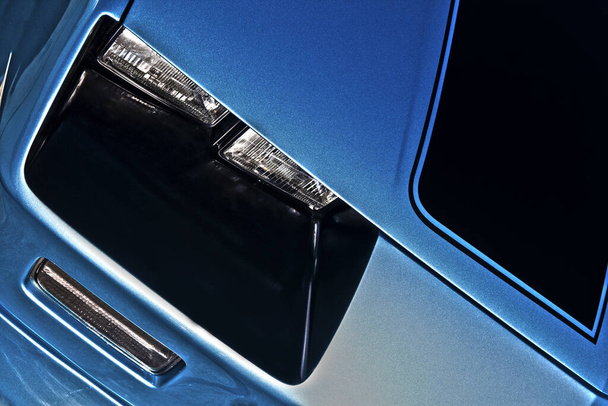 Detail from an American muscle car from the 80s - 写真・画像