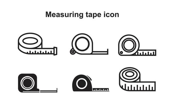 Het meten van tape icoon vector illustratie voor grafisch en web design. - Vector, afbeelding