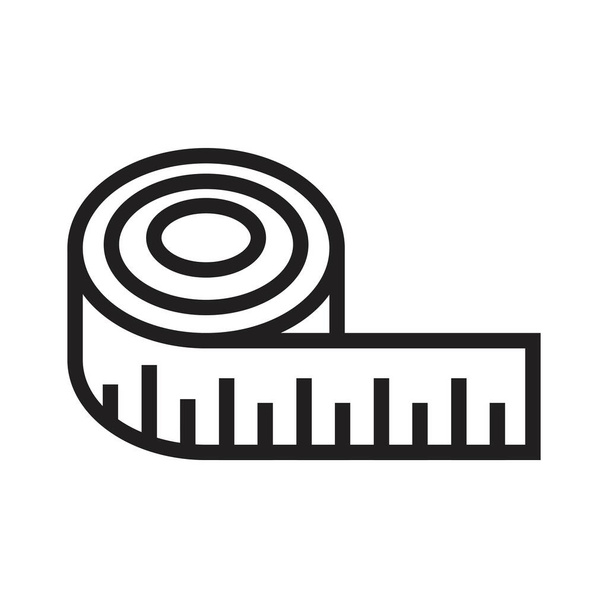 Messband-Icon-Vektor-Illustration für Grafik- und Webdesign. - Vektor, Bild
