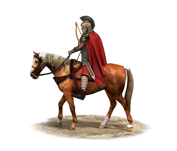 lovas, lovagló, 3D renderelés, 3D illusztráció - Fotó, kép