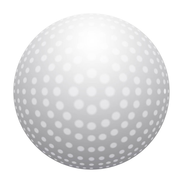 Isolated realistic golf ball - Vector, imagen