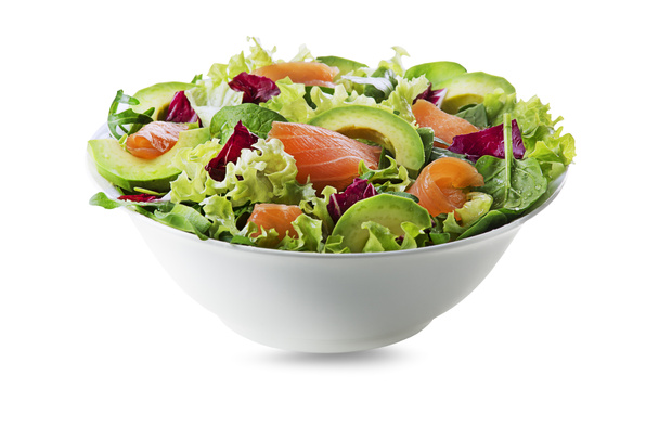 Salad with smoked salmon - Photo, Image