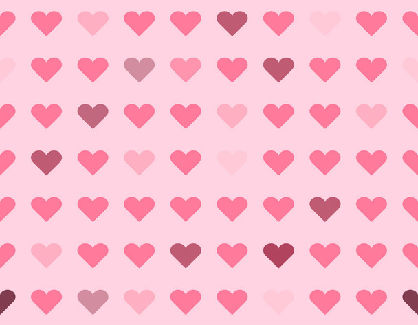 patrón de corazón sin costuras en la ilustración de vector de fondo rosa
 - Vector, imagen