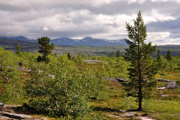 scenic view of beautiful nature mountain landscape - Zdjęcie, obraz