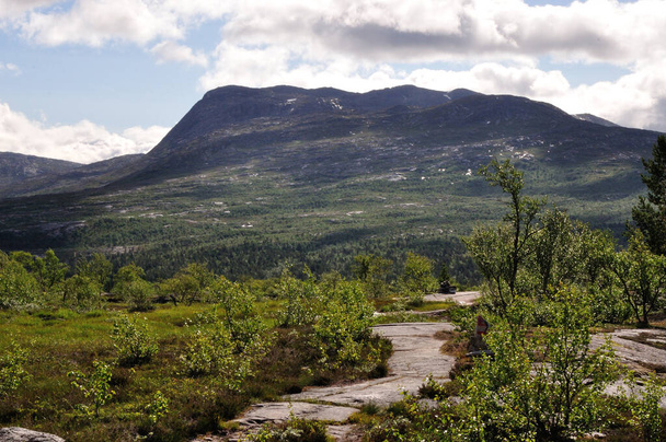  Norway on nature landscape background - Foto, Bild