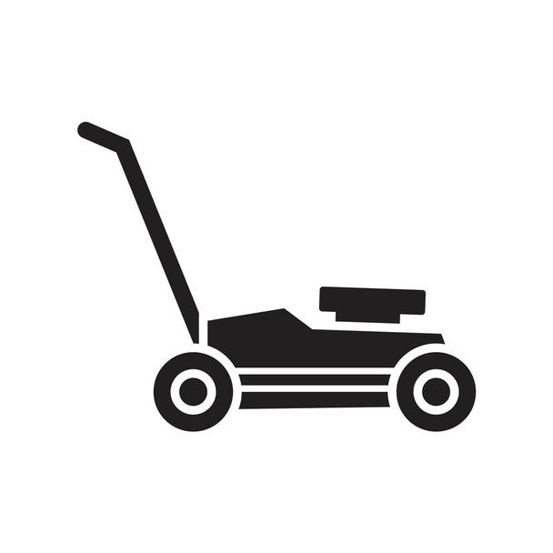 Lawn mower icon template black color editable. Lawn mower icon symbol Flat vector illustration for graphic and web design. - Vector, Image