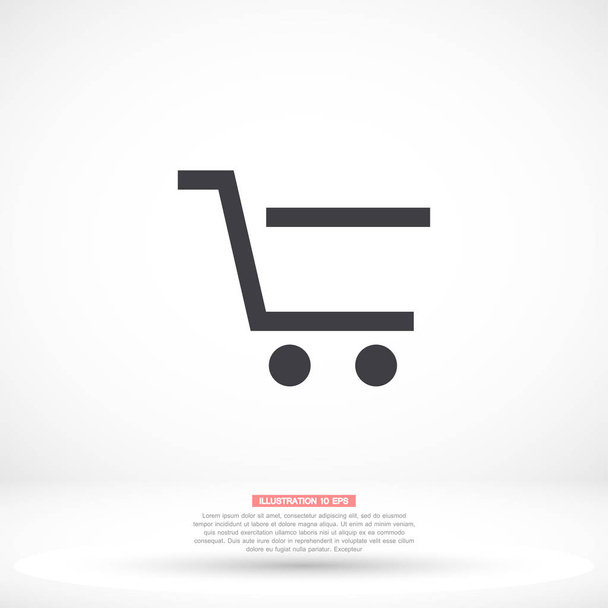 icon- cart shopping , lorem ipsum Flat design - Vector, Image