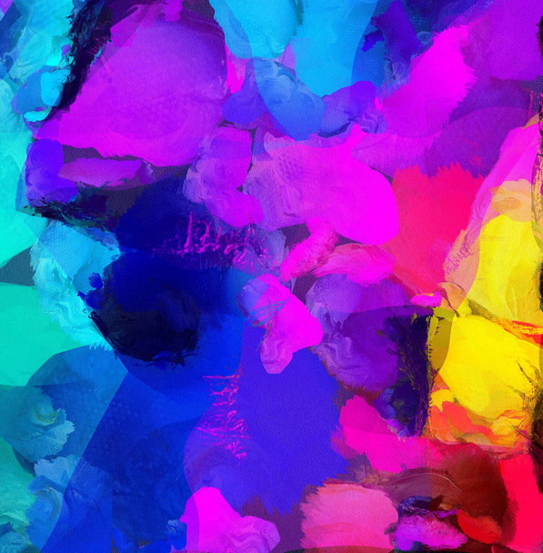 Colorful Abstract Painting. 3D rendering - Valokuva, kuva