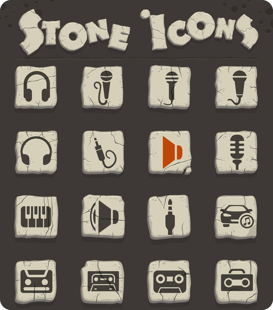 musical web icons for user interface design - Photo, Image