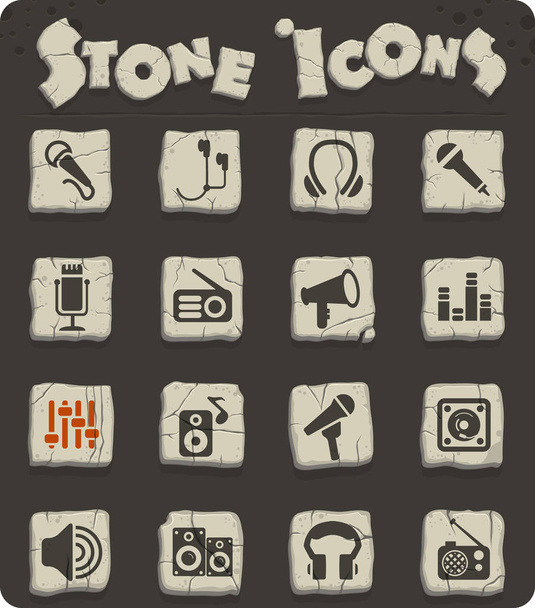 musical equipment web icons for user interface design - Foto, Imagen