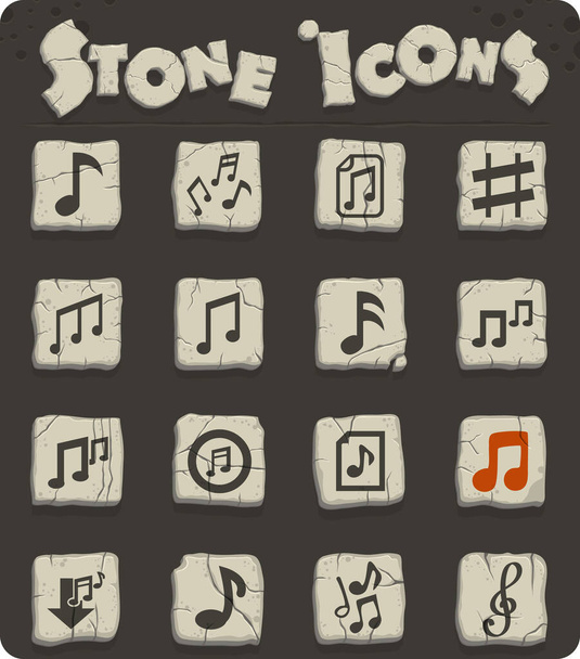 musical notes web icons for user interface design - Photo, image